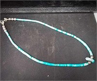 15 inch turquoise Choker necklace