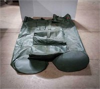 Three extra large military duffle bags, 52" long