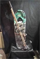 Cabela's Alaskan outfitter snowshoes and poles,