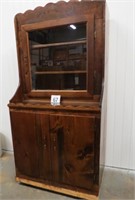 Country Style China Cabinet/Hutch on Wheels 76"x40