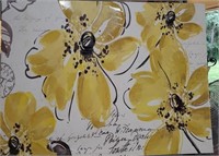 Yellow flowers on canvas picture, Home Goods