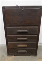 Vintage Wood Dresser w/ Drop Front Writing Desk
