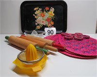 3 Rolling Pins, Juicers, Mats & More