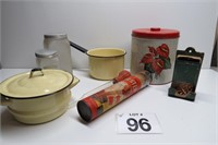 Vintage Kitchen- Enamel Double Boiler & More