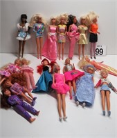 Mixed Lot Barbie and Skipper Dolls