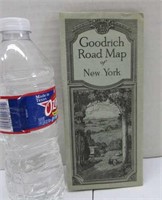 Antique 1920 Goodrich Road Map of New York