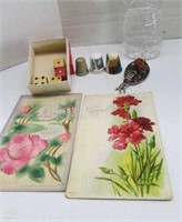 Antique Post Cards Dice & Thimbles