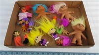 Miscellaneous vintage trolls and Friends box lot.