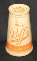 Ruff's Dairy Half-Pint Paper Milk Bottle