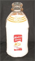 Modern Dairy (Quincy, IL) Half-Gallon Milk Bottle