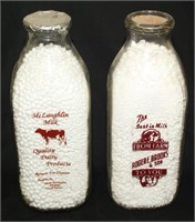 Pair of Quart Milk Bottles