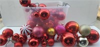 Large assortment of Christmas balls.