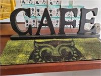 Owl & Cafe sign