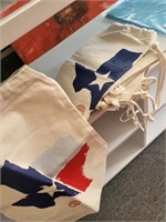 Texas themed canvas drawstring bags