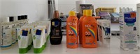 selection of sunscreen, hand sanitizer