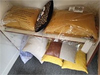 selection of throw pillows