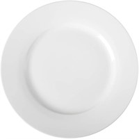 6 PCS AMAZON BASICS WHITE DINNER PLATE SET