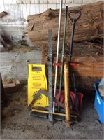 Broom, Shovel, Wet Floor Sign, Trimmers, Measure,