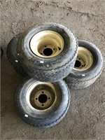 Four Golf Cart Tires & Rims