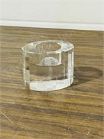 Rosenthal crystal candle holder - 3 " h x 3 1/2 L