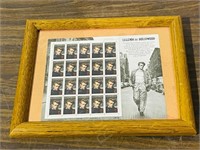 James Dean stamps framed