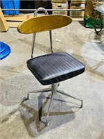 modern wood back steno chair