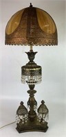 Hollywood Regency Style Lamp with Prisms & Shade