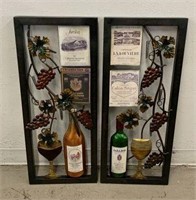 Metal Wine Bottle Decorative Wall Panels