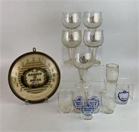 Grand Prize Beer Glassware & Clock