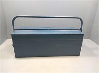 Blue format metal toolbox