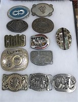 Flat of 12 assorted buckles