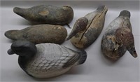 Lot of 5 Old Duck Decoys