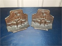 Pair of metal Seated Abraham Lincoln Bookends