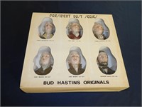 Set of presidential Busts by Bud Hastins