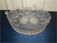 Massive Shannon Leaded Crystal Centerpiece Bowl