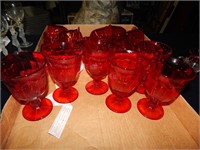15 Noritake Provincial Amberina Water Glasses 5.5"