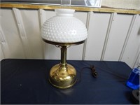 Coleman Style Gas Lamp (electrified) with shade