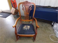Antique Rocking Chair with inlaid MOP