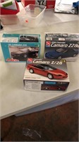 Lot of 3 Plastic Model Camaro Kits