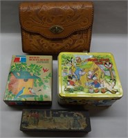 Leather Purse, Mickey Mouse Lunch Box, & More