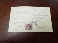Vtg Post Card W/ A stamp Of Brasil 1938