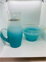 Vintage Blendo Turquoise Blue Pitcher & a blue