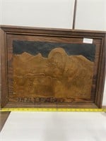 Vintag Suvia Artwork Copper Engraved Framed