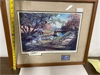 Ken Zylla Signed "Nary a Care" Framed