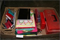 BOX OF OFFICE/SCHOOL SUPPLIES