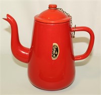 Red Enamelware Tea Kettle