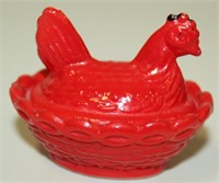 Westmoreland Mini Red Hen on Nest