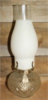 White Frosted Globe Oil Lamp