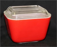 Red Pyrex Refrigerator Dish