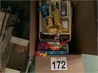 Box of Assorted Cars and Trucks